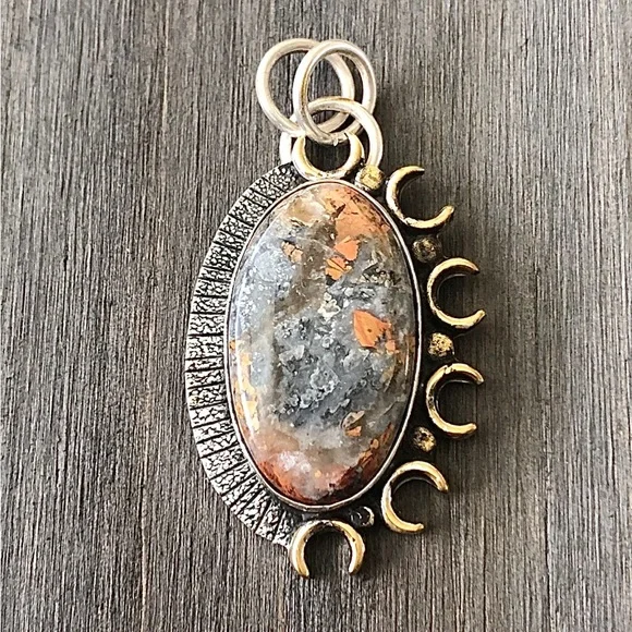 Maligano Jasper moon pendant